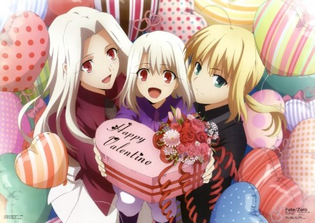 Personagens de animes - valentines day - fate