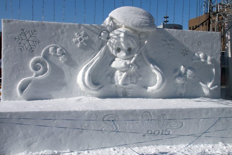 snow miku - snow escultura