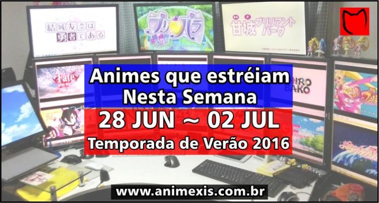 Animes que estreiam nesta semana - Temporada de Verão Julho 2016
