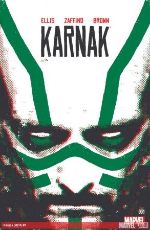 Capa da primeira edição de Karnak (Marvel), HQ ilustrada por Zaffino lançada em outubro de 2015 